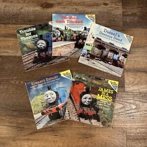 VTG Thomas the Tank Engine Lot Of 5 PB Books 1989 1992 1993 Random House READ